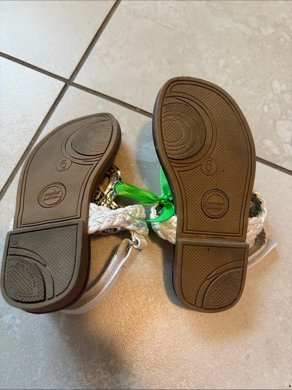 White Braided Strap Toddler Sandals
